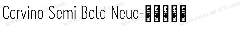 Cervino Semi Bold Neue字体转换